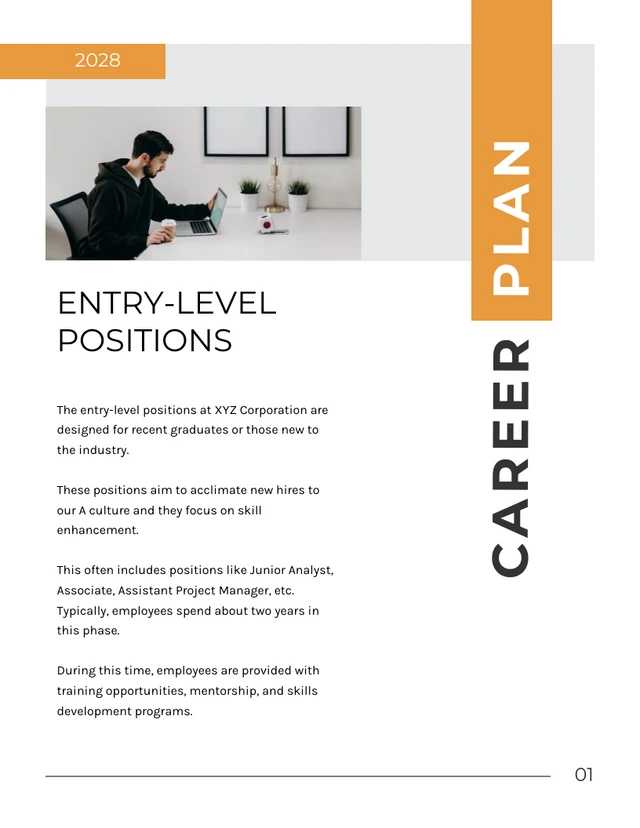 Professional Clean Minimalist Career Plan - Page 1