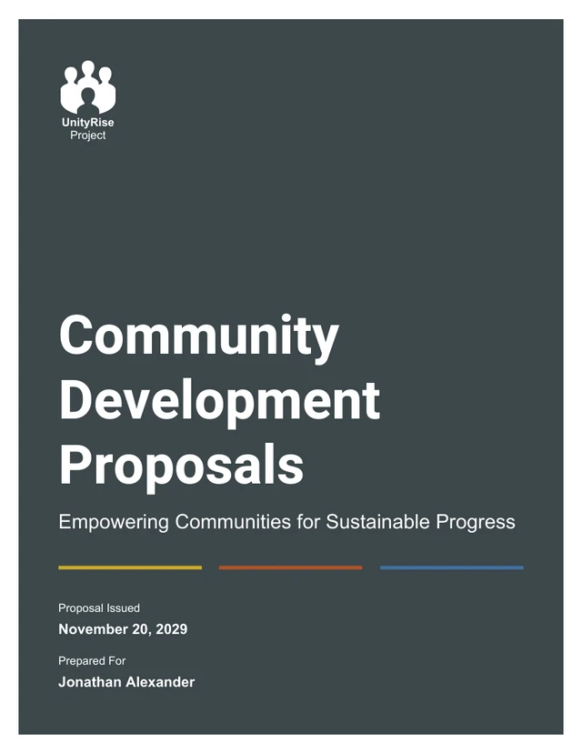 Community Development Proposals - Page 1