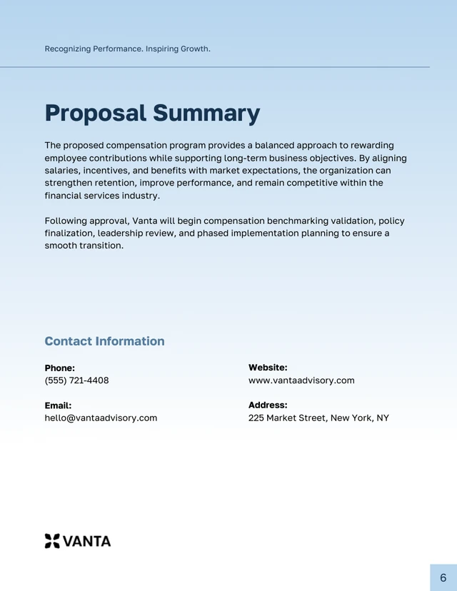 Compensation Proposal Template - صفحة 6