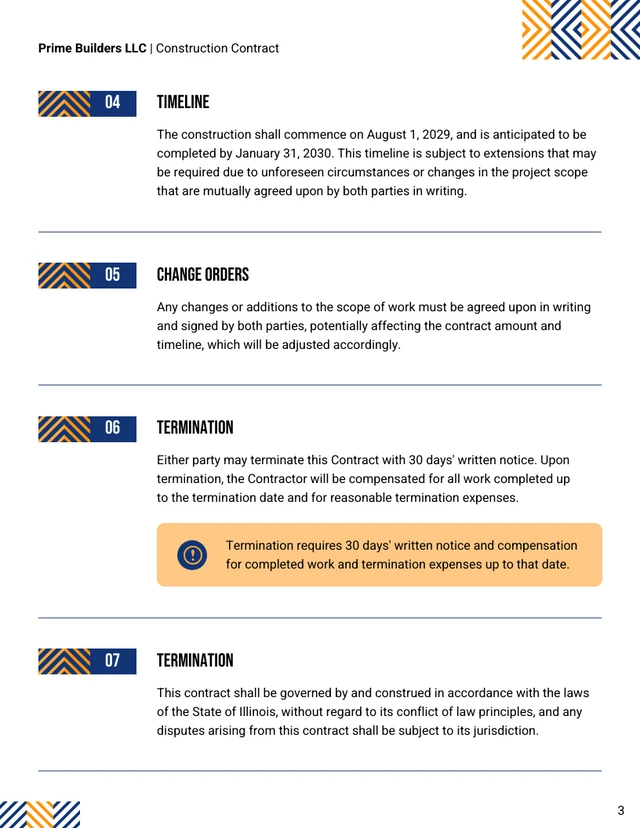 Construction Contract Template - Pagina 3