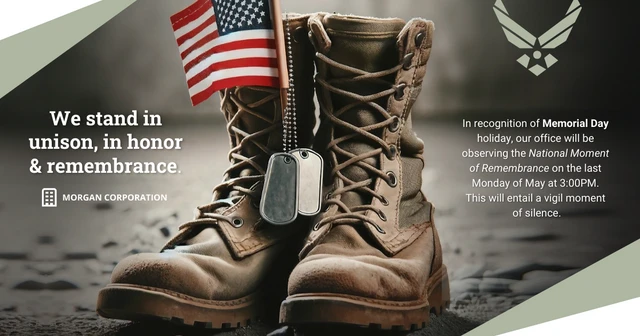 National Moment of Remembrance: Memorial Day LinkedIn Post Template