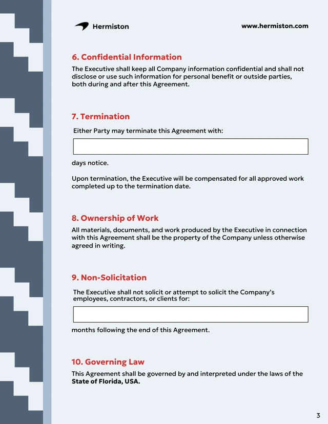 Fractional Executive Contract Template - Seite 3