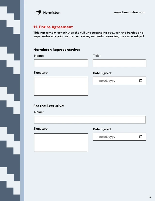 Fractional Executive Contract Template - Seite 4