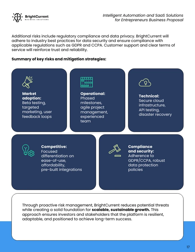 Intelligent Automation and SaaS Solutions Business Proposal - Pagina 17
