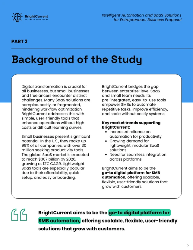 Intelligent Automation and SaaS Solutions Business Proposal - Pagina 5