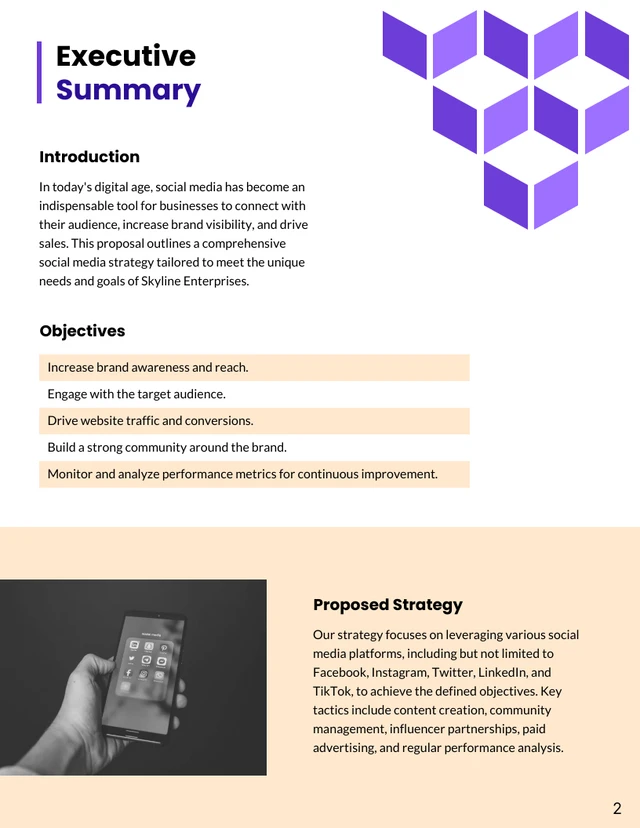Social Media Strategy Proposal - Page 2