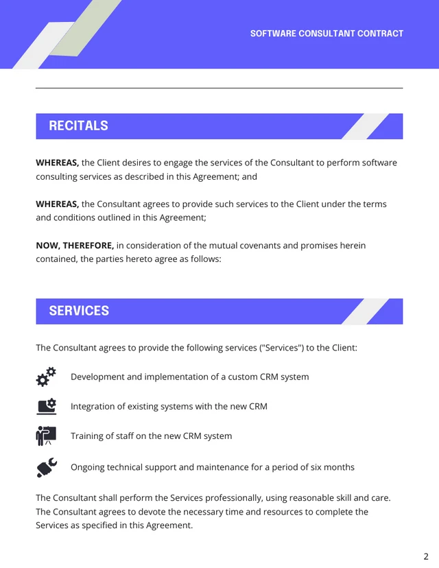 Software Consultant Contract Template - Pagina 2