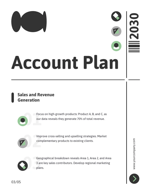 Black Gray And Green Simple Modern Account Plan - Page 3