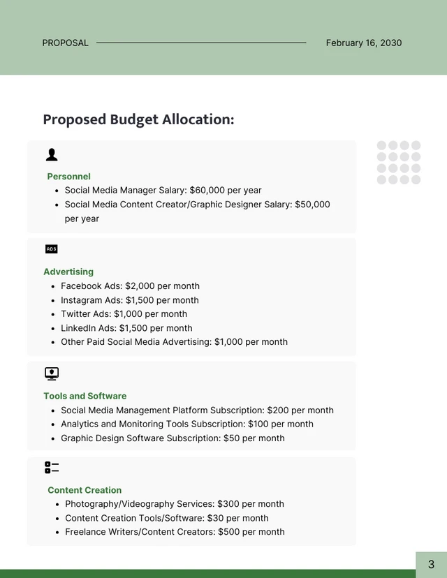 Social Media Budget Allocation Proposal - صفحة 3