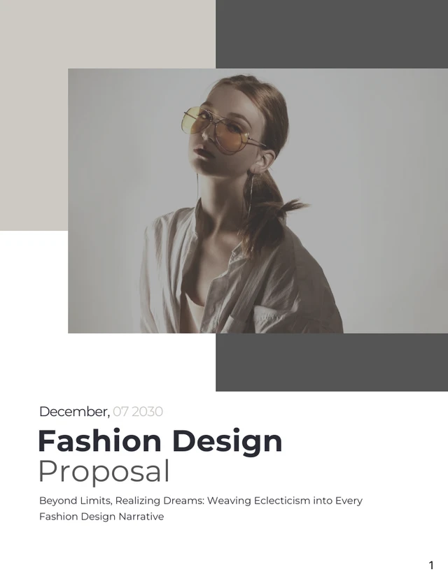 Fashion Design Proposal - Page 1