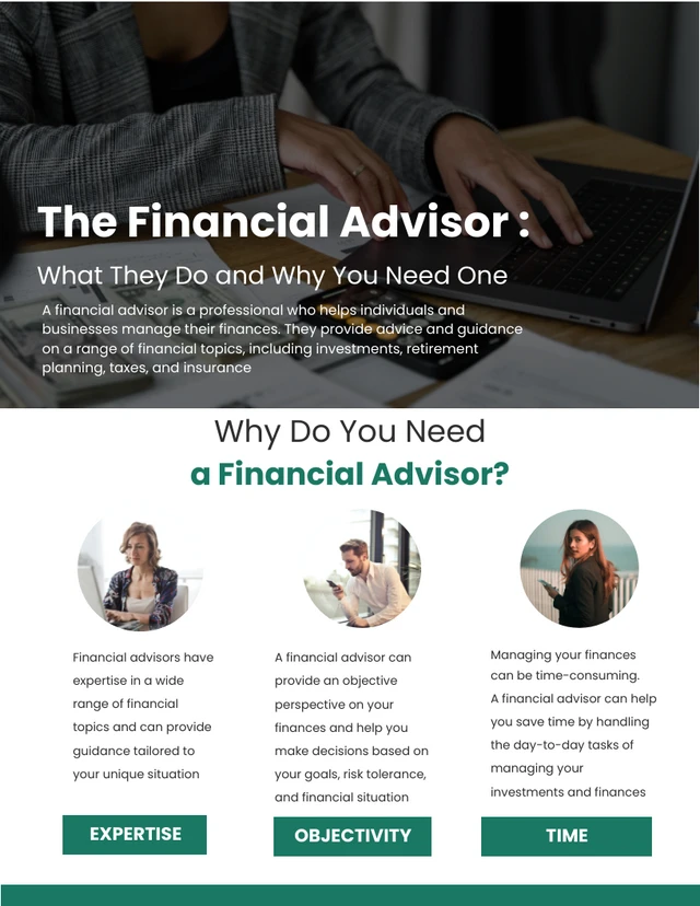 Green And Black Modern The Financial Advisor Newsletter