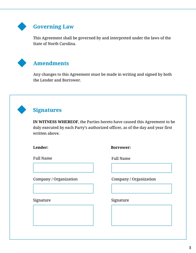 Money Loan Contract Template Free - Seite 3