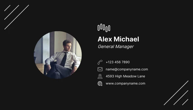 Black Simple Professional Corporate Business Card - Page 2