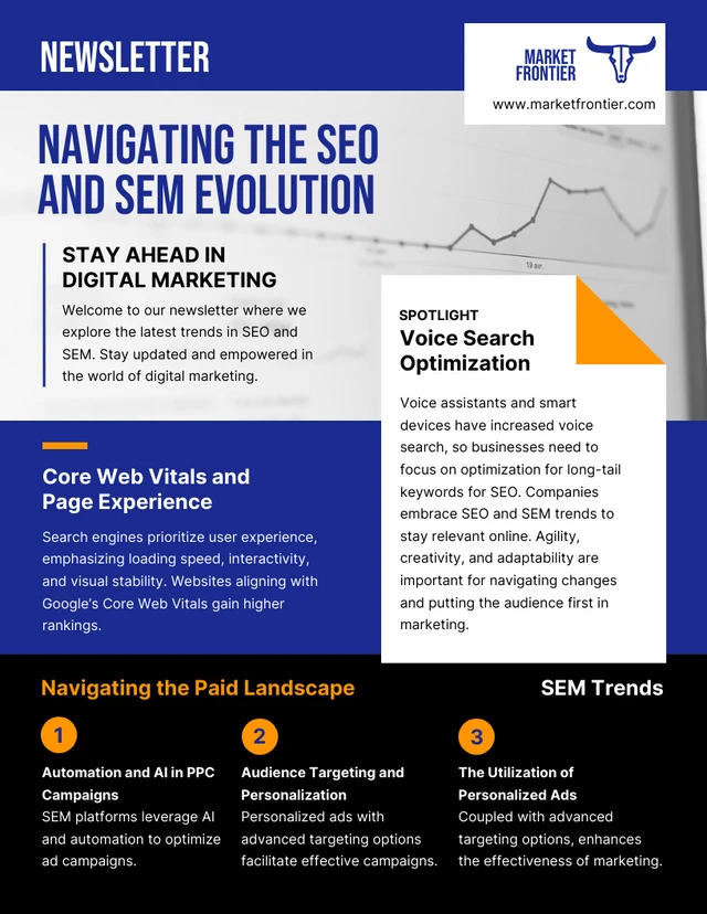 SEO and SEM Trends Newsletter Template