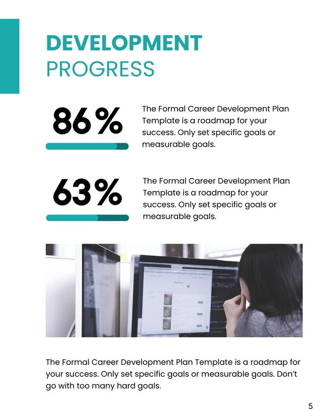 Teal And White Classy Modern Corporate Professional Development Plans - Page 5