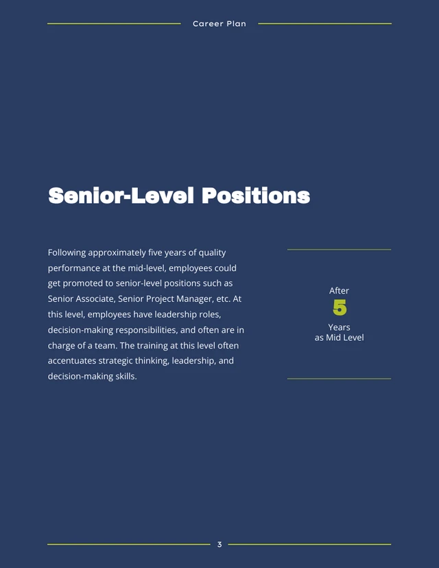 Navy Blue And Green Minimalist Career Plan - Page 3