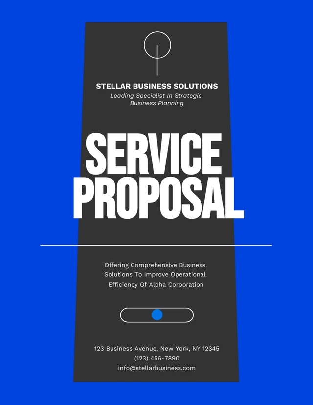 Dark Blue Service Proposal - Page 1