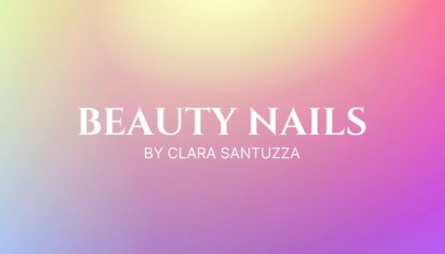 Gradient Minimalist Beauty Nails Business Card - page 1