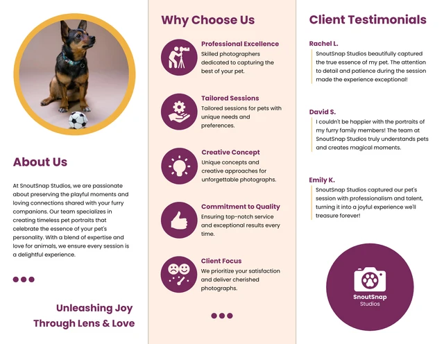 Pet Photography Services Brochure - Page 2