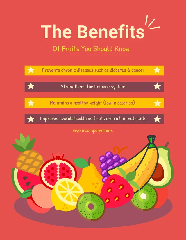 Modelo de Caricatura Vermelha de Benefício da Fruta