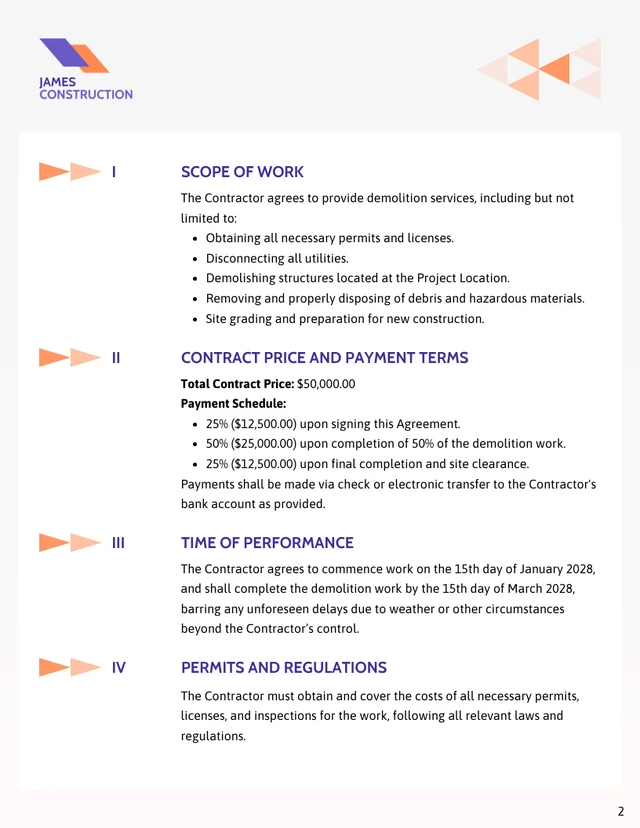 Demolition Contract Template - Página 2