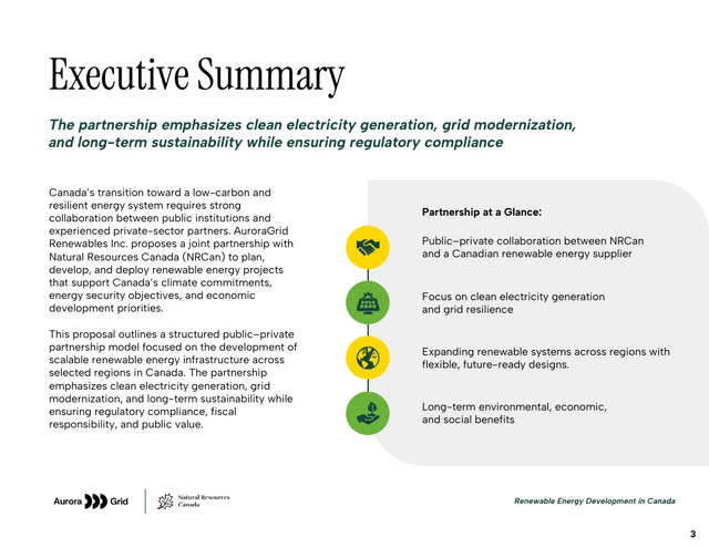 Renewable Energy Development Joint Partnership Proposal - Pagina 3