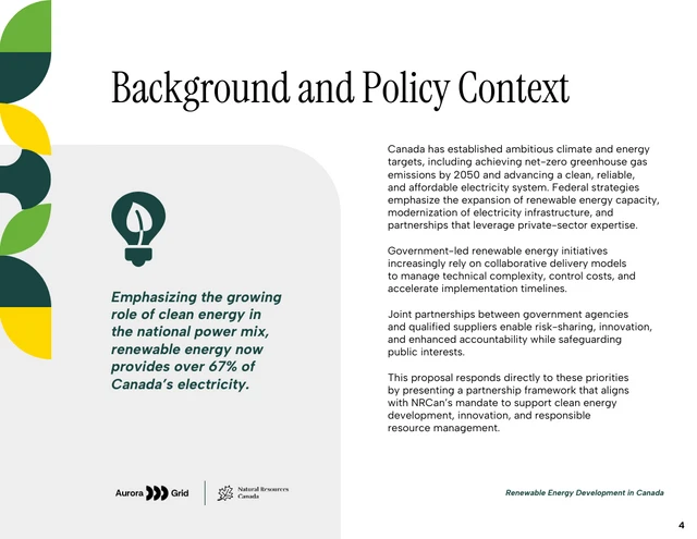 Renewable Energy Development Joint Partnership Proposal - Pagina 4