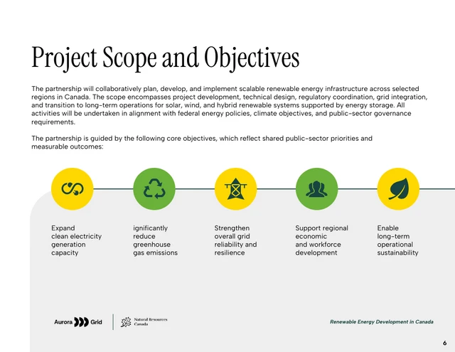 Renewable Energy Development Joint Partnership Proposal - Pagina 6