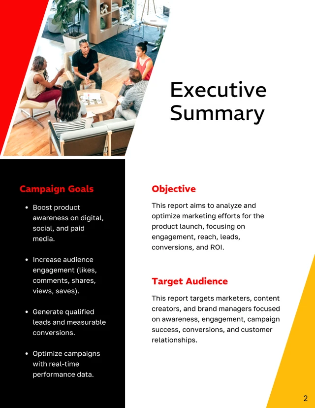 Digital Marketing Performance Report Template - صفحة 2