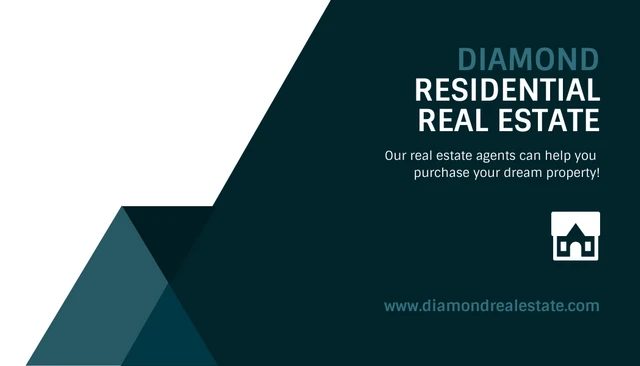 Simple Residential Real Estate Business Card - Página 1