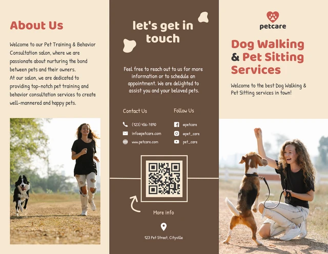 Dog Walking & Pet Sitting Brochure - Page 1