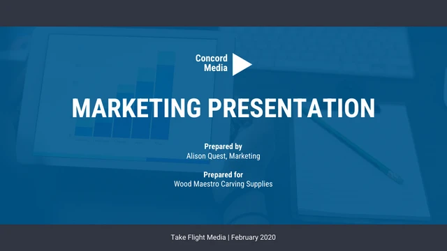 Blue Marketing Presentation - Page 1