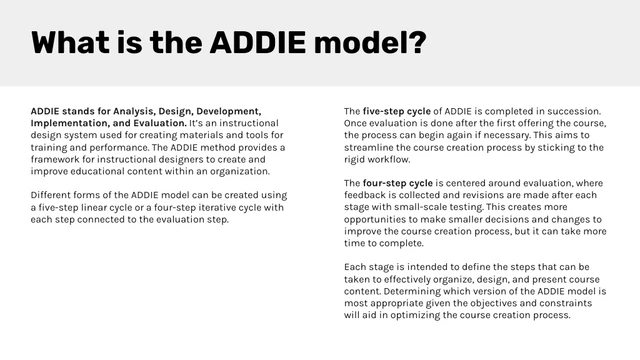 ADDIE Model Presentation - Page 3