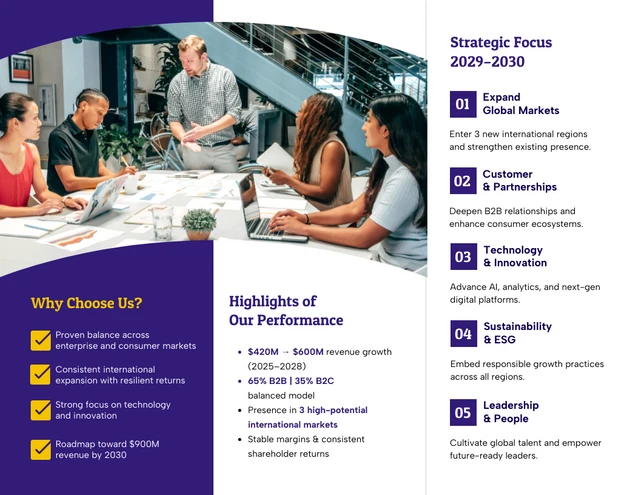 Business Efficiency Corporate Brochure Template - Página 2