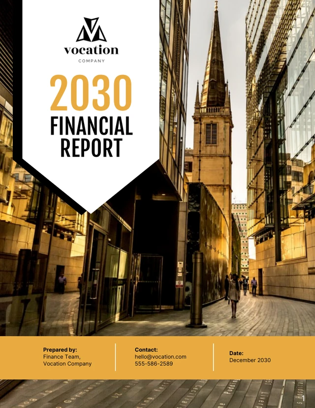 Yellow Business Financial Report - Page 1