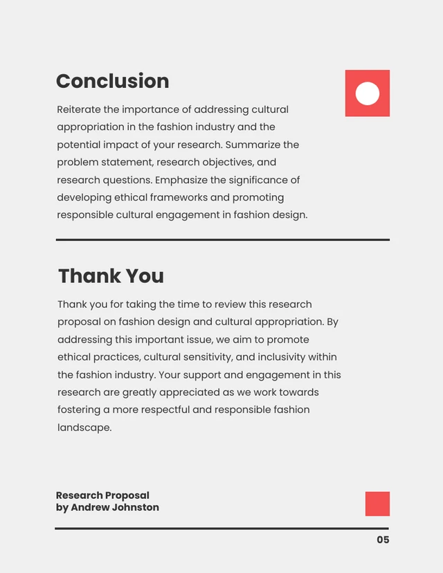Simple Grey and Red Research Proposal - page 5