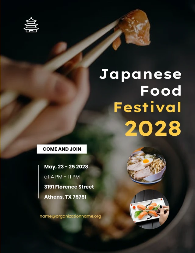 Minimalist Japanese Food Festival Template
