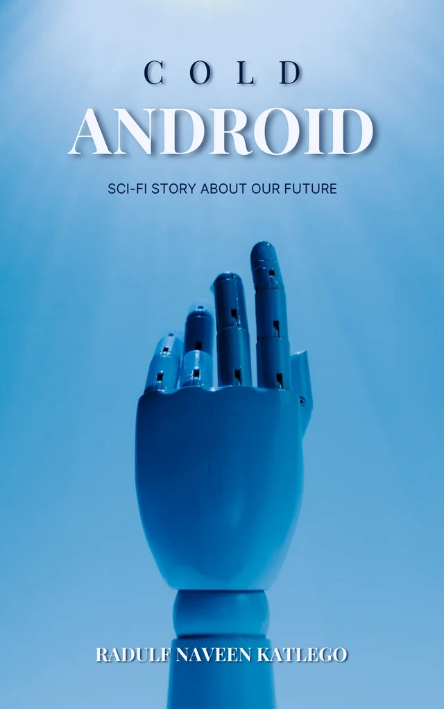Modèle de couverture de livre de science-fiction de technologie simple bleu clair