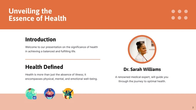Simple Orange and White Health Presentation - Seite 2