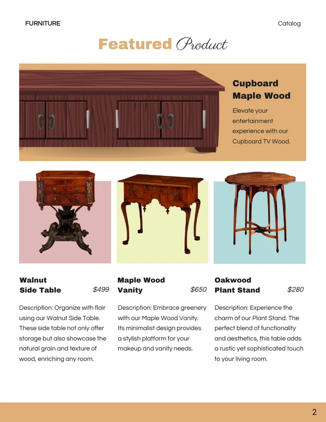 Brown Wood Elegant Furniture Catalog - Page 2
