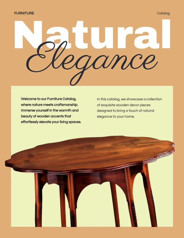 Brown Wood Elegant Furniture Catalog - Page 1