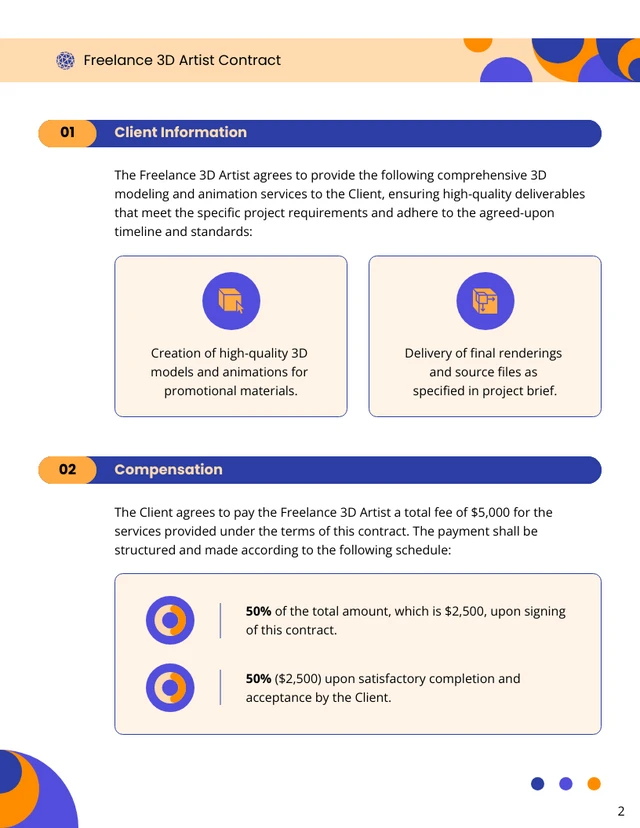 Freelance 3D Artist Contract Template - صفحة 2