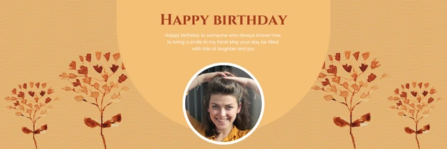 Happy Birthday Chocolate Simple Banner Template