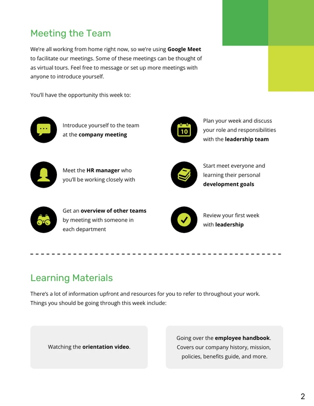Learning and Development Manager Remote Onboarding - Page 2
