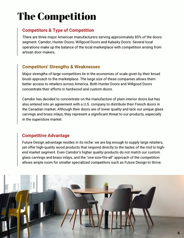 Design Consultant Business Plan - page 6