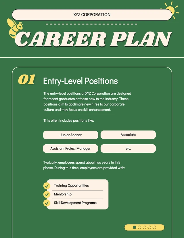 Green Fun Retro Career Plan - Page 1