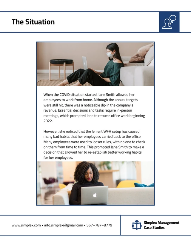 White and Blue Management Case Study Template - Page 4