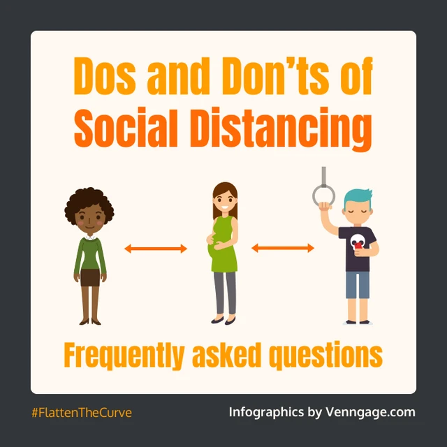 Social Distancing Guidelines Carousel Post Slides - page 1