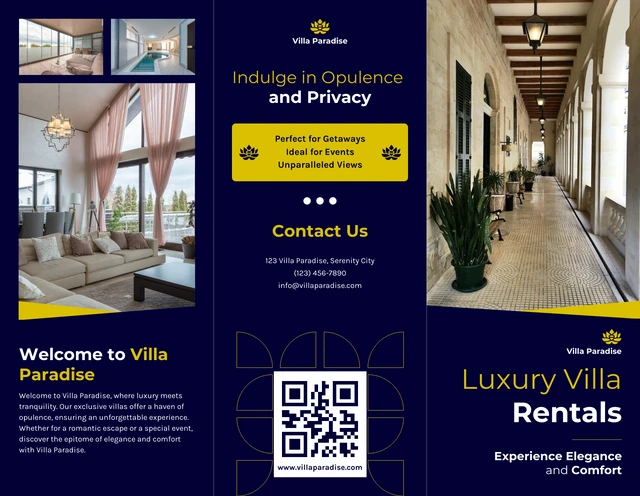 Luxury Villa Rental Brochure - Page 1