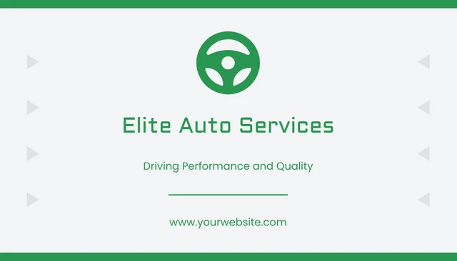 Simple Green Automotive Business Card - page 1